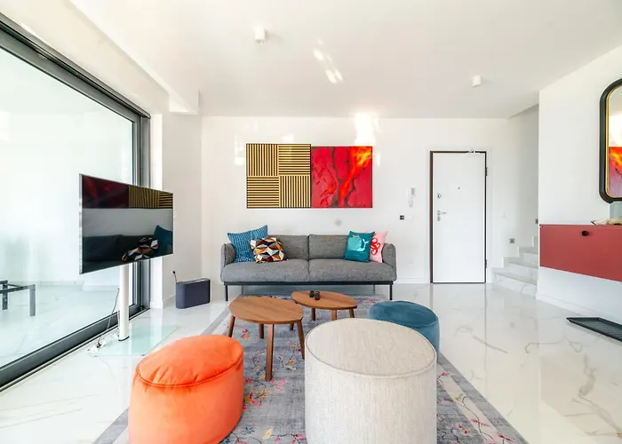 דירה Luxury Beachfront Penthouse With Whirlpool And Spacious Rooftop Terrace, *
